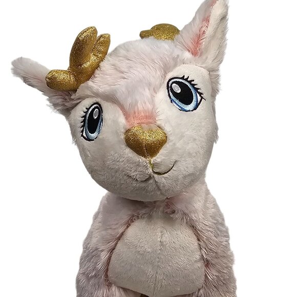 Build a Bear Workshop Reindeer Pink 2021 Merry Mission Plush Stuffed Animal Toy - Picture 6 of 16